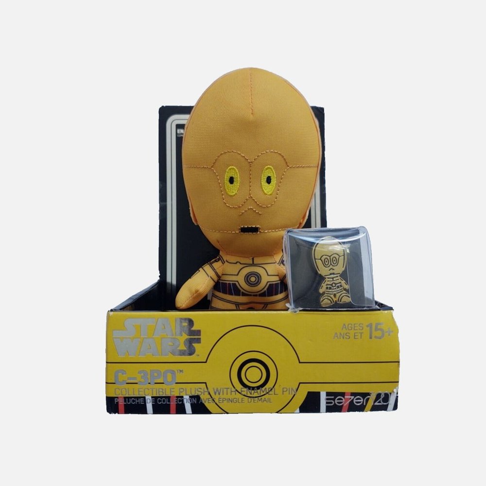 Star Wars C-3PO Plush & Pin Collectible Rise of Skywalker New SEVEN 20 Disney